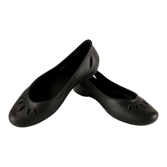 Crocs Kelli Flats Cutout Black Ballet Flats - Picture 7 of 11